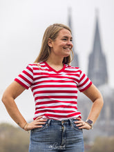 Laden Sie das Bild in den Galerie-Viewer, Ringelshirt Rot-Weiß Merinowolle