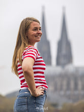 Laden Sie das Bild in den Galerie-Viewer, Ringelshirt Rot-Weiß Merinowolle