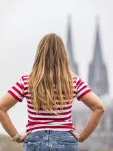 Laden Sie das Bild in den Galerie-Viewer, Ringelshirt Rot-Weiß Merinowolle