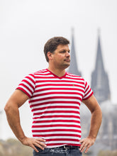 Laden Sie das Bild in den Galerie-Viewer, Ringelshirt Rot-Weiß Merinowolle