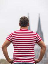 Laden Sie das Bild in den Galerie-Viewer, Ringelshirt Rot-Weiß Merinowolle