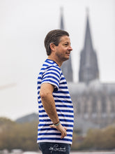 Laden Sie das Bild in den Galerie-Viewer, Ringelshirt Blau-Weiss Merinowolle Unisex