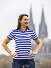 Laden Sie das Bild in den Galerie-Viewer, Ringelshirt Blau-Weiss Merinowolle