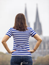 Laden Sie das Bild in den Galerie-Viewer, Ringelshirt Blau-Weiss Merinowolle