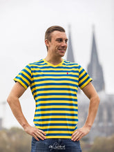 Laden Sie das Bild in den Galerie-Viewer, Ringelshirt Blau-Gelb Merinowolle