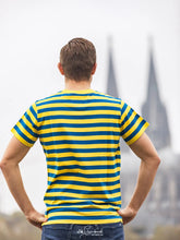 Laden Sie das Bild in den Galerie-Viewer, Ringelshirt Blau-Gelb Merinowolle