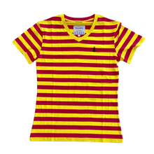 Laden Sie das Bild in den Galerie-Viewer, Ringelshirt Lila Gelb Ladies Cut