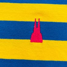 Laden Sie das Bild in den Galerie-Viewer, Ringelshirt Blau-Gelb Merinowolle