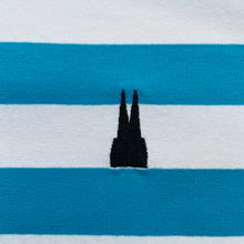 Laden Sie das Bild in den Galerie-Viewer, Ringelshirt aus 100% Merinowolle | (türkis) blau-weiß | Unisex
